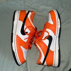 Nike Orange and White Dunks Sneakers